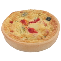 TEMPTATION QUICHE SMALL ROASTED CAPSICUM, BACON & ZUCCHINI 180g 8C