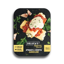 DELUCA'S FAMILY MEAL CANNELLONI SPINACH & RICOTTA (HARVEST) 1.2kg  4C