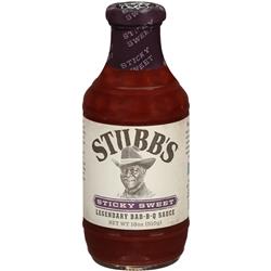 STUBBS BAR-B-Q SAUCE STICKY SWEET  510G 6C